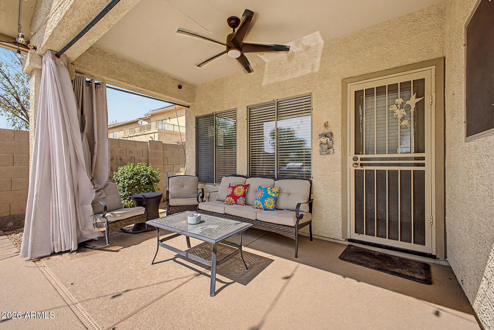 Covered patio at 1820 S 84th Dr in Tolleson, Arizona