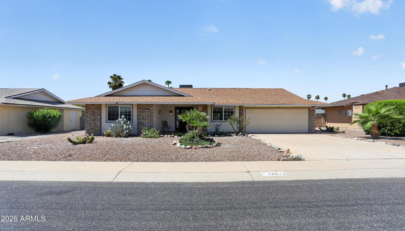 Front elevation of 10613 W Meade Dr in Sun City, Arizona